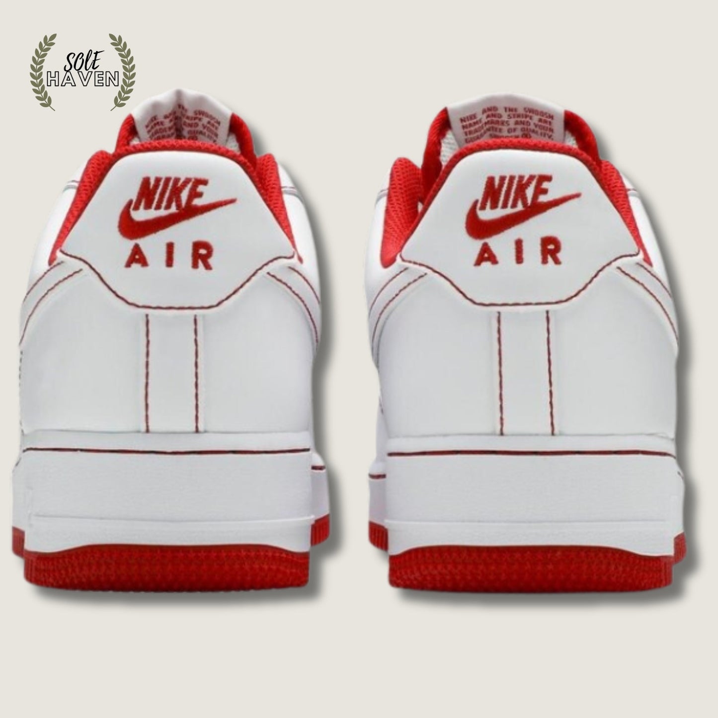 Air Force 1 '07 'Contrast Stitch - White University Red' - Sole HavenShoesNike