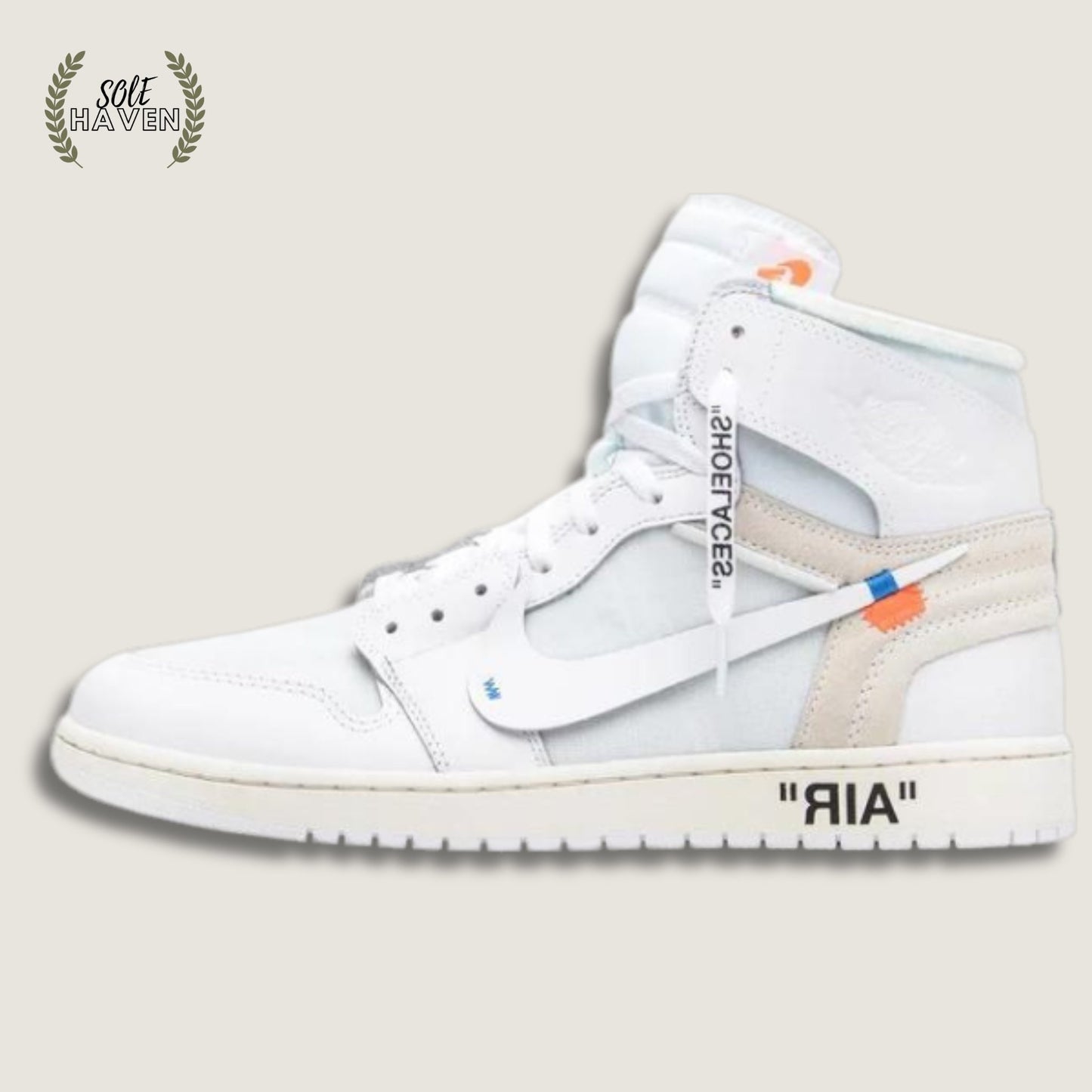 Air Jordan 1 High X Off White "White" (Customs) - Sole HavenShoesNike