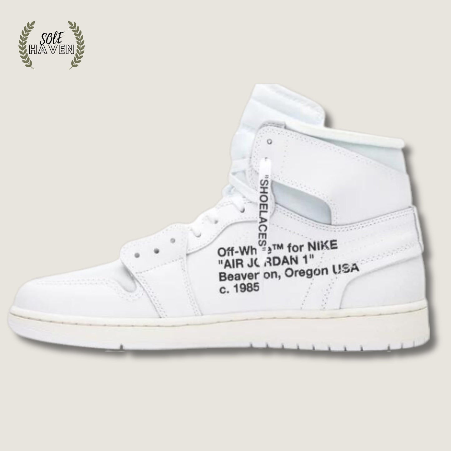 Air Jordan 1 High X Off White "White" (Customs) - Sole HavenShoesNike