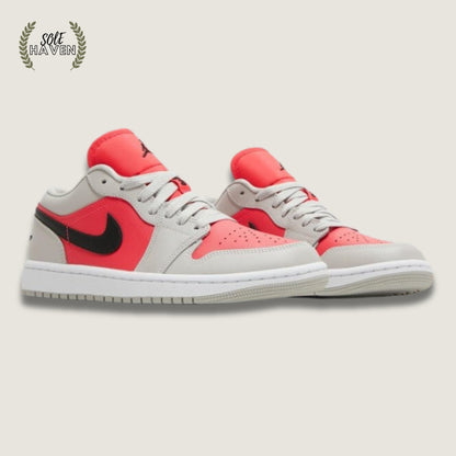 Air Jordan 1 Low 'Light Iron Ore Siren Red' - Sole HavenShoesNike