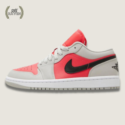 Air Jordan 1 Low 'Light Iron Ore Siren Red' - Sole HavenShoesNike