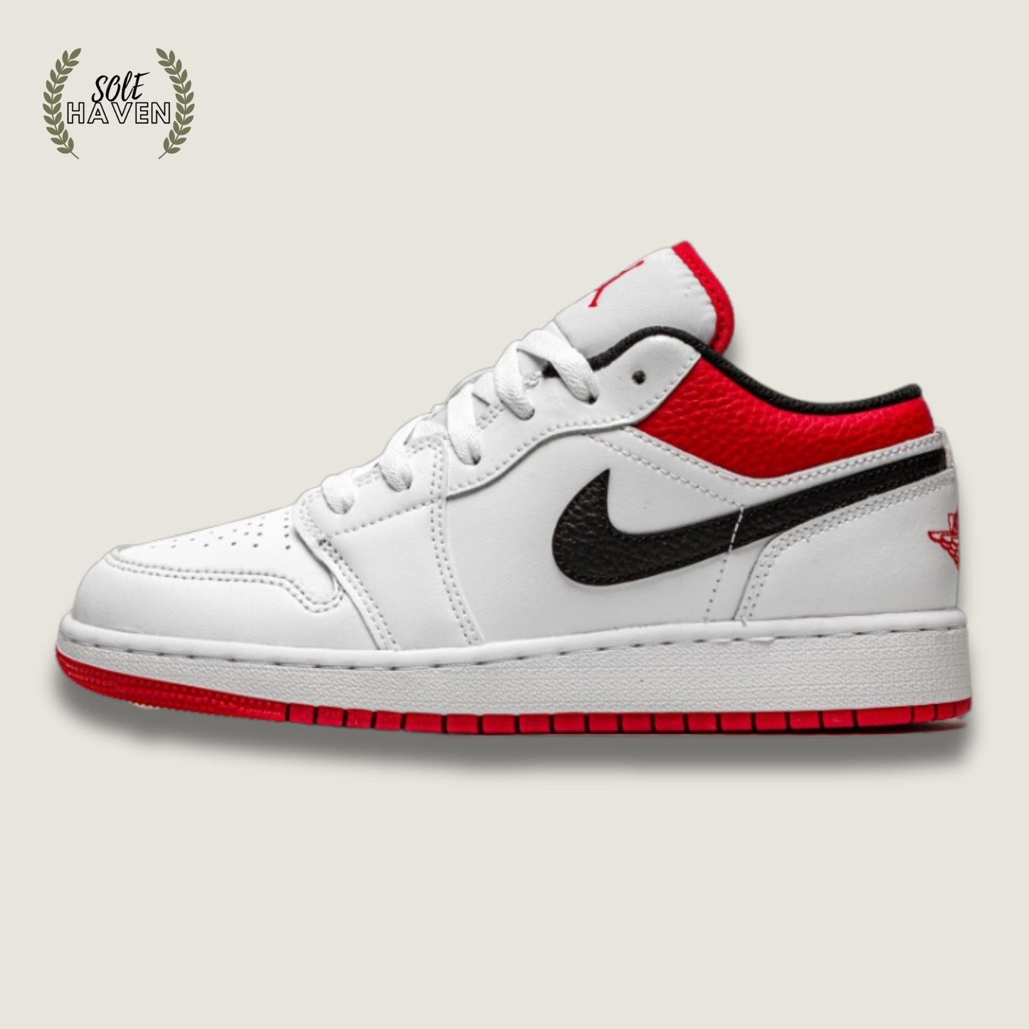 Air Jordan 1 Low 'White University Red' - Sole HavenShoesNike