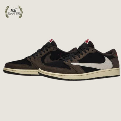 Air Jordan 1 Low x Travis Scott 'Mocha' (Customs) - Sole HavenShoesNike