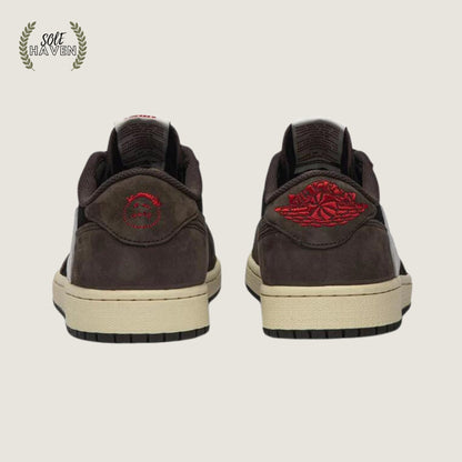 Air Jordan 1 Low x Travis Scott 'Mocha' (Customs) - Sole HavenShoesNike