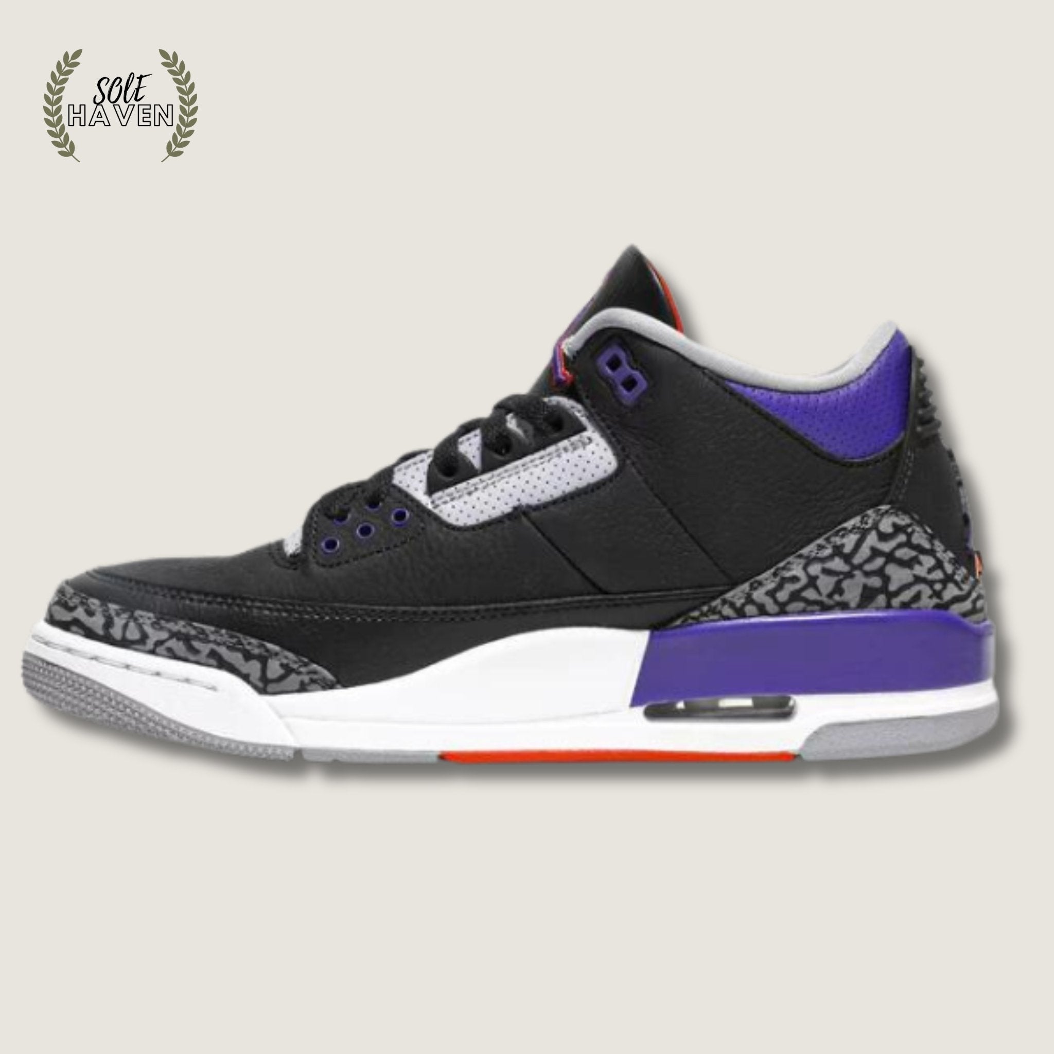 Air Jordan 3 Retro Black Court Purple – Sole Haven