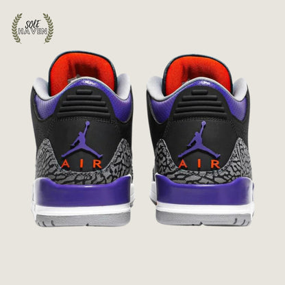 Air Jordan 3 Retro Black Court Purple - Sole HavenShoesNike