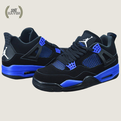 Air Jordan 4 Retro Custom 'Black Game Royal ' - Sole HavenShoesJordan