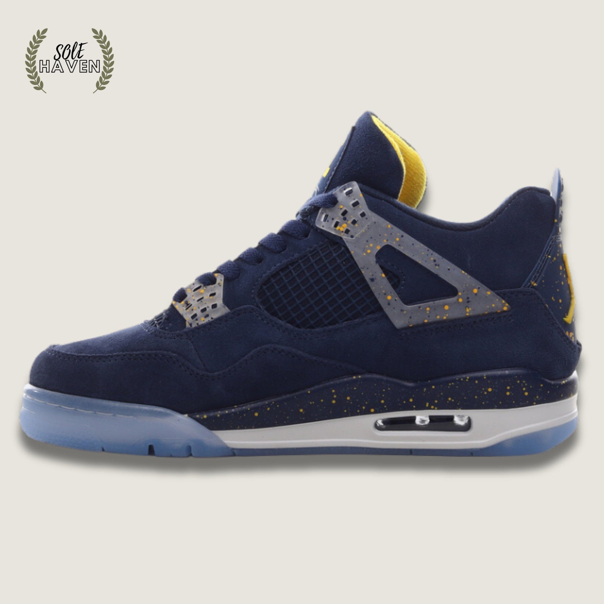 Air Jordan 4 Retro PE Custom 'Michigan University Blue' - Sole HavenShoesJordan