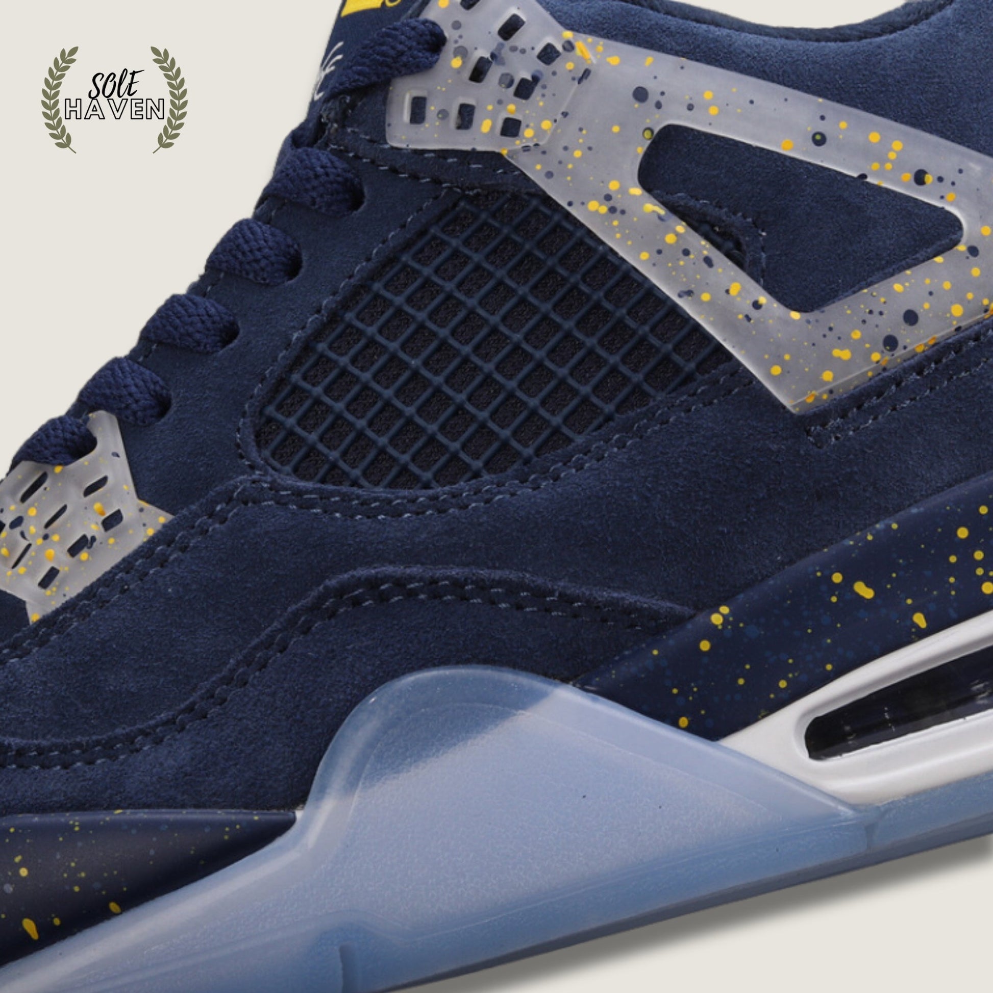 Air Jordan 4 Retro PE Custom 'Michigan University Blue' - Sole HavenShoesJordan