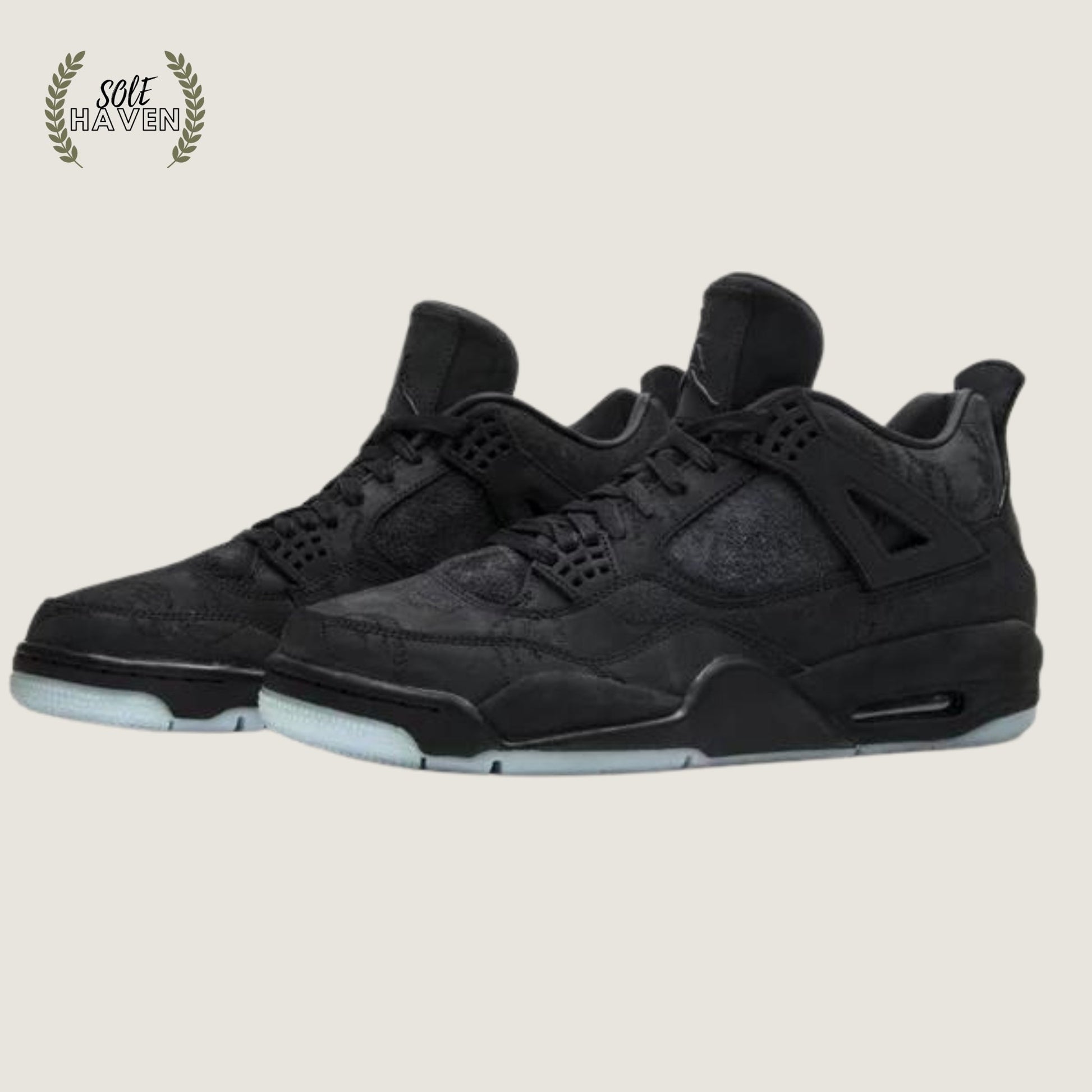 Air Jordan 4 X KAWS Retro 'Black' - Sole HavenShoesNike