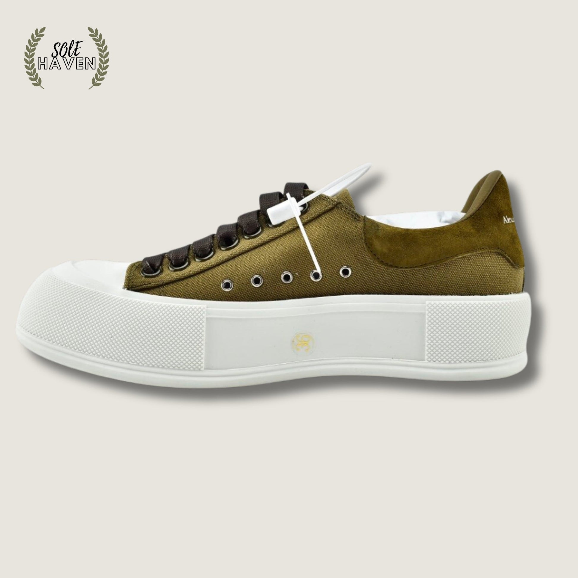 Alexander McQueen Deck Lace-Up Plimsoll Brown - Sole HavenShoesAlexander McQueen