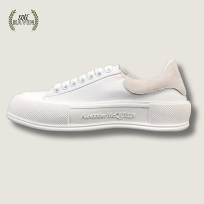 Alexander McQueen Deck Lace-Up Plimsoll White Y9RZR - Sole HavenShoesAlexander McQueen