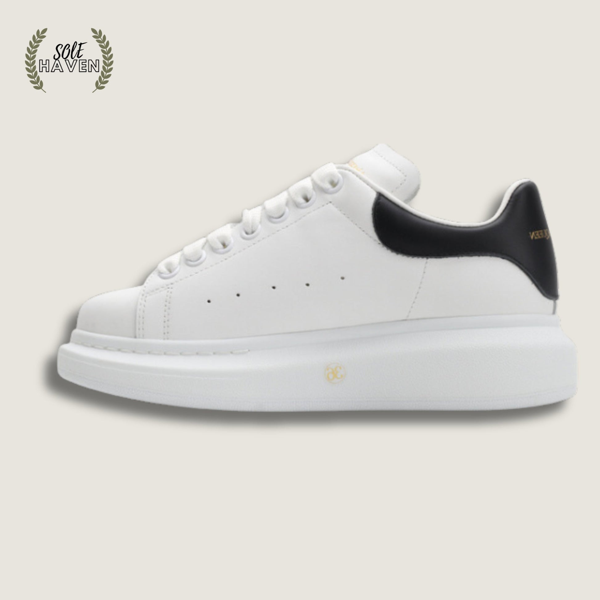 Alexander McQueen Oversized Sneaker 'White Black' 553680 - Sole HavenShoesAlexander McQueen