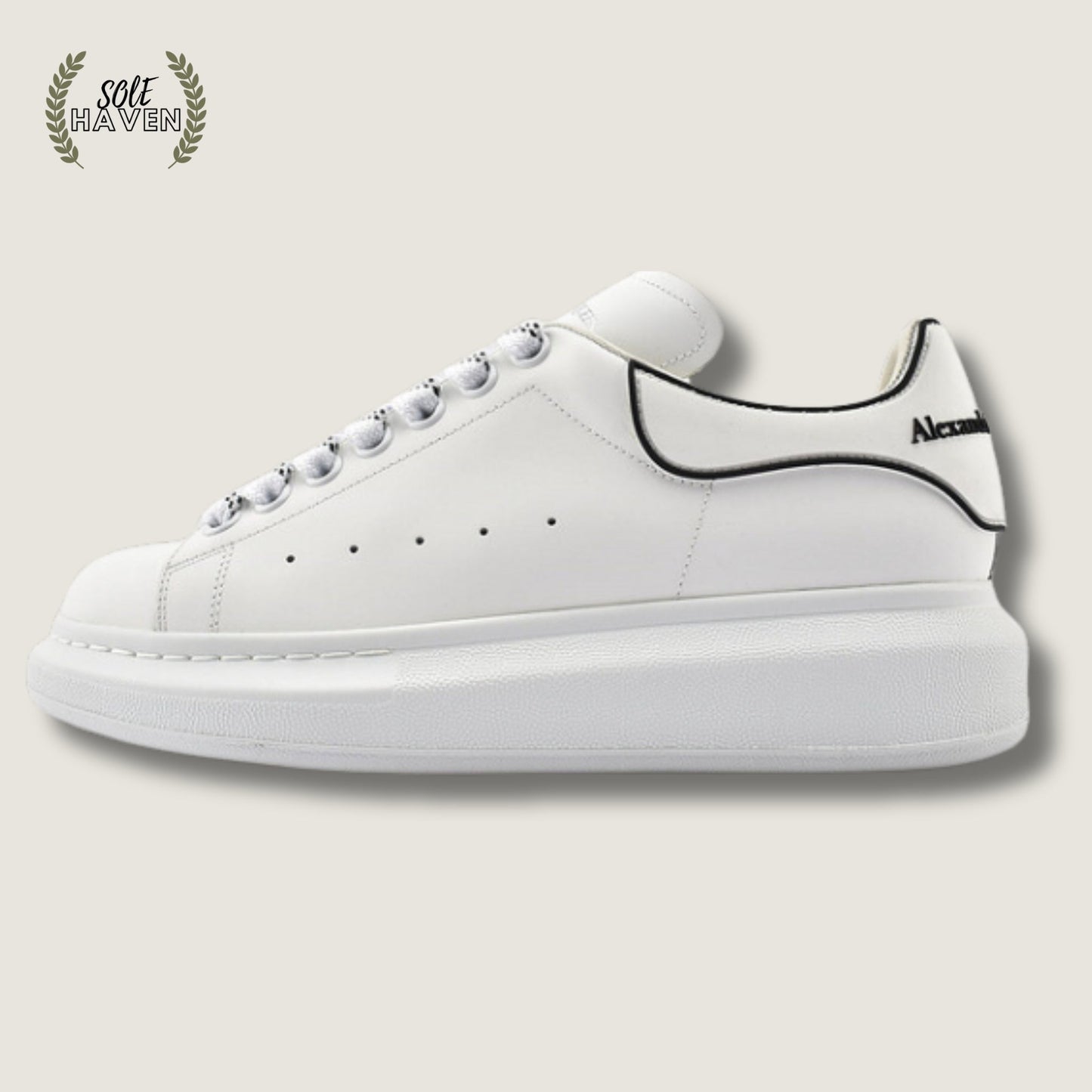 Alexander McQueen Oversized Sneaker 'White Black' - Sole HavenShoesAlexander McQueen