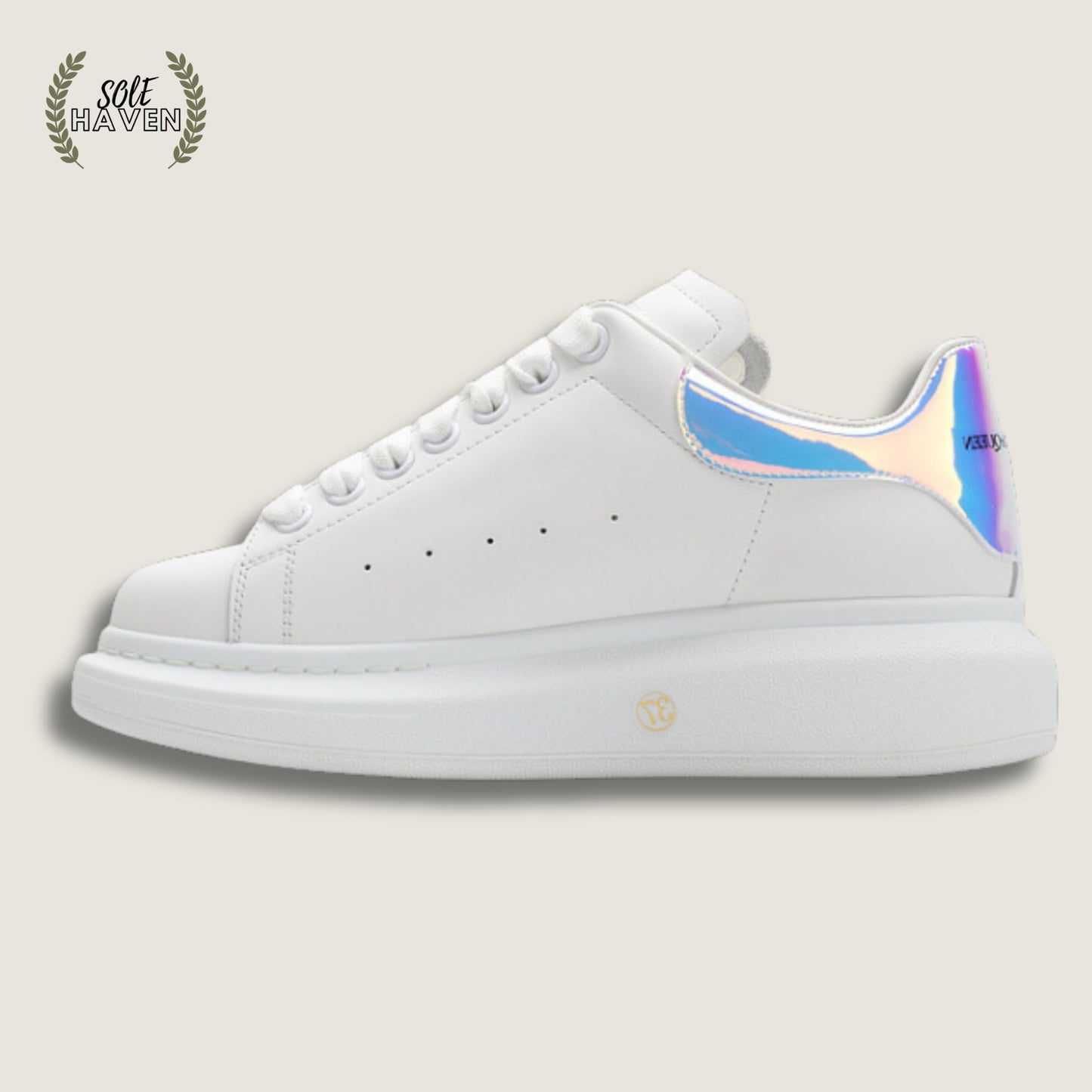 Alexander McQueen Oversized Sneaker 'White Iridescent' - Sole HavenShoesAlexander McQueen