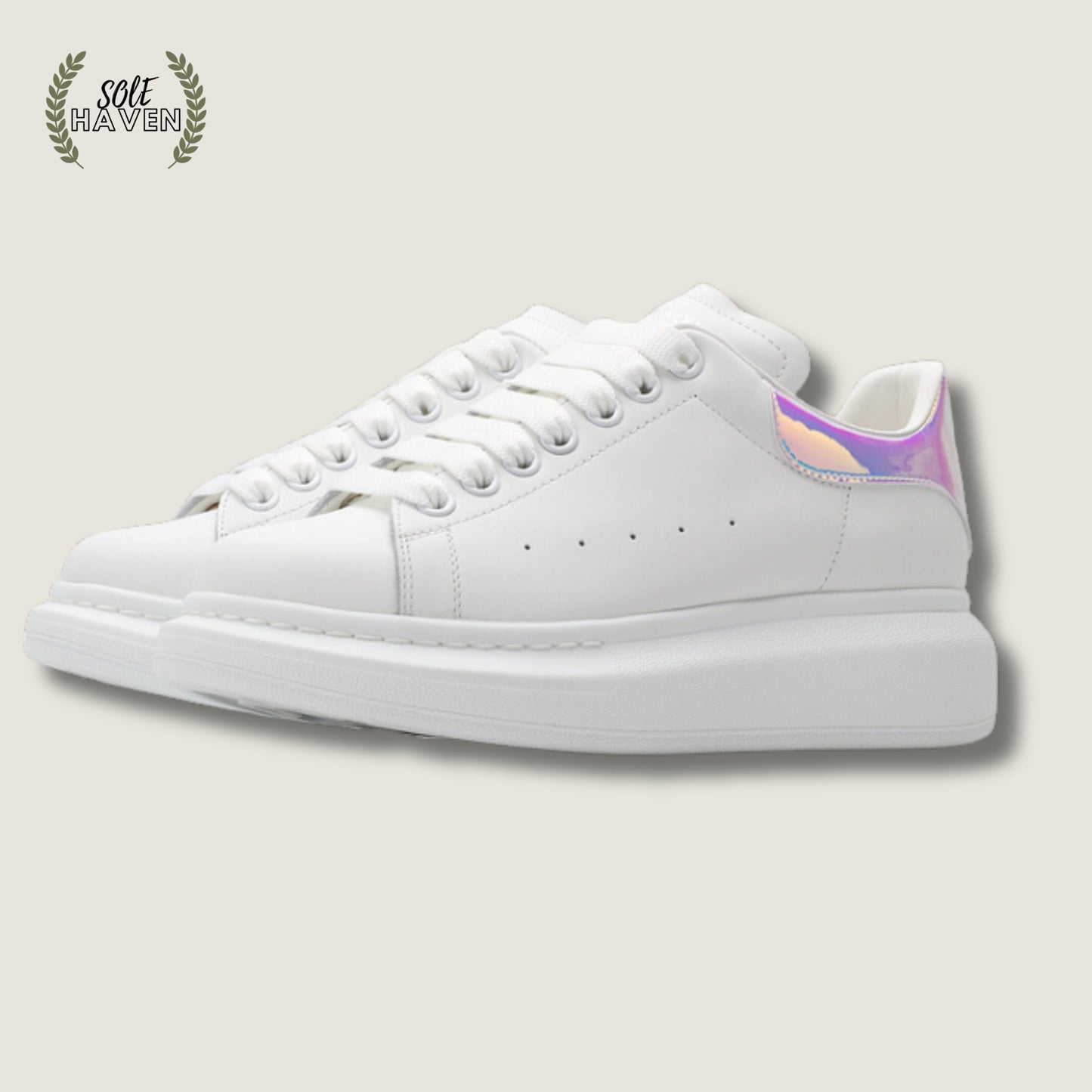 Alexander McQueen Oversized Sneaker 'White Iridescent' - Sole HavenShoesAlexander McQueen