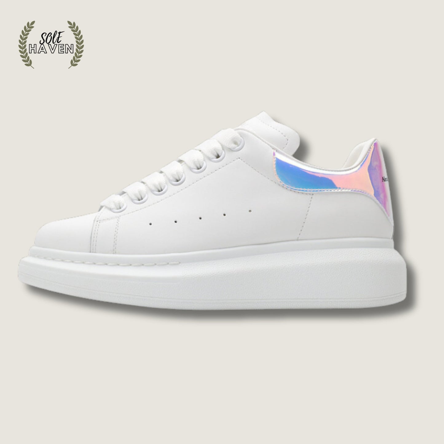 Alexander McQueen Oversized Sneaker 'White Iridescent' - Sole HavenShoesAlexander McQueen