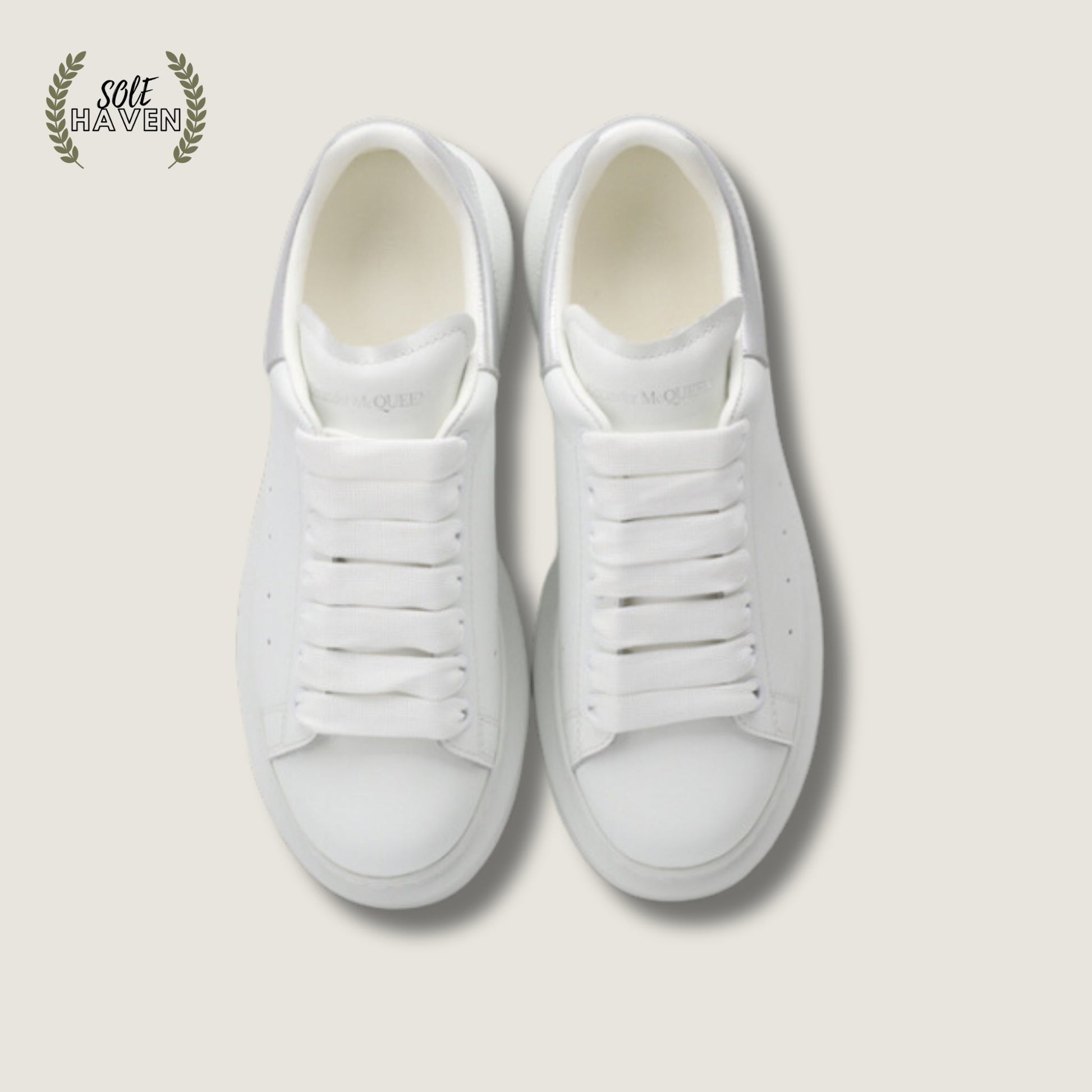 Alexander McQueen Oversized Sneaker 'White Silver' - Sole HavenShoesAlexander McQueen