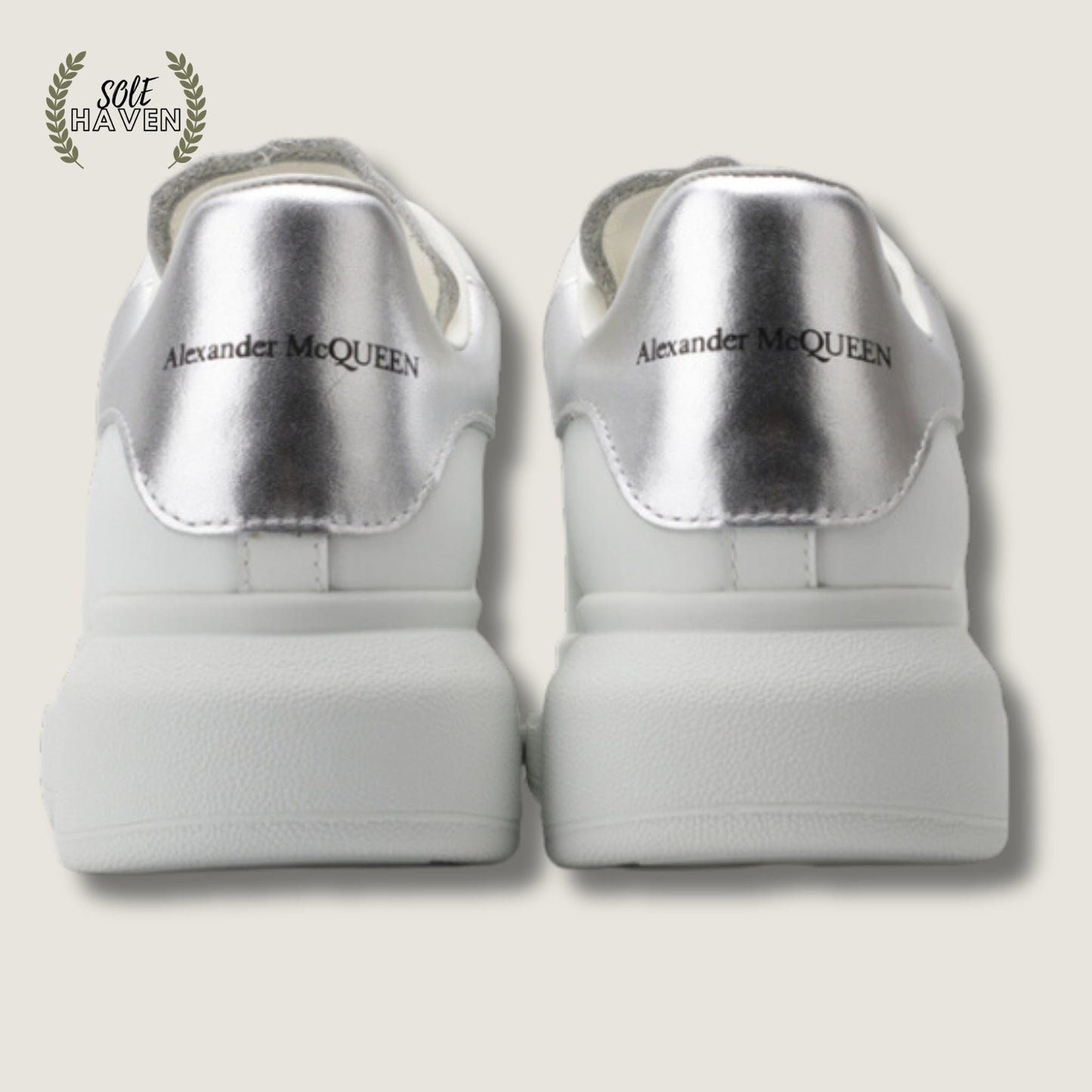 Alexander McQueen Oversized Sneaker 'White Silver' - Sole HavenShoesAlexander McQueen