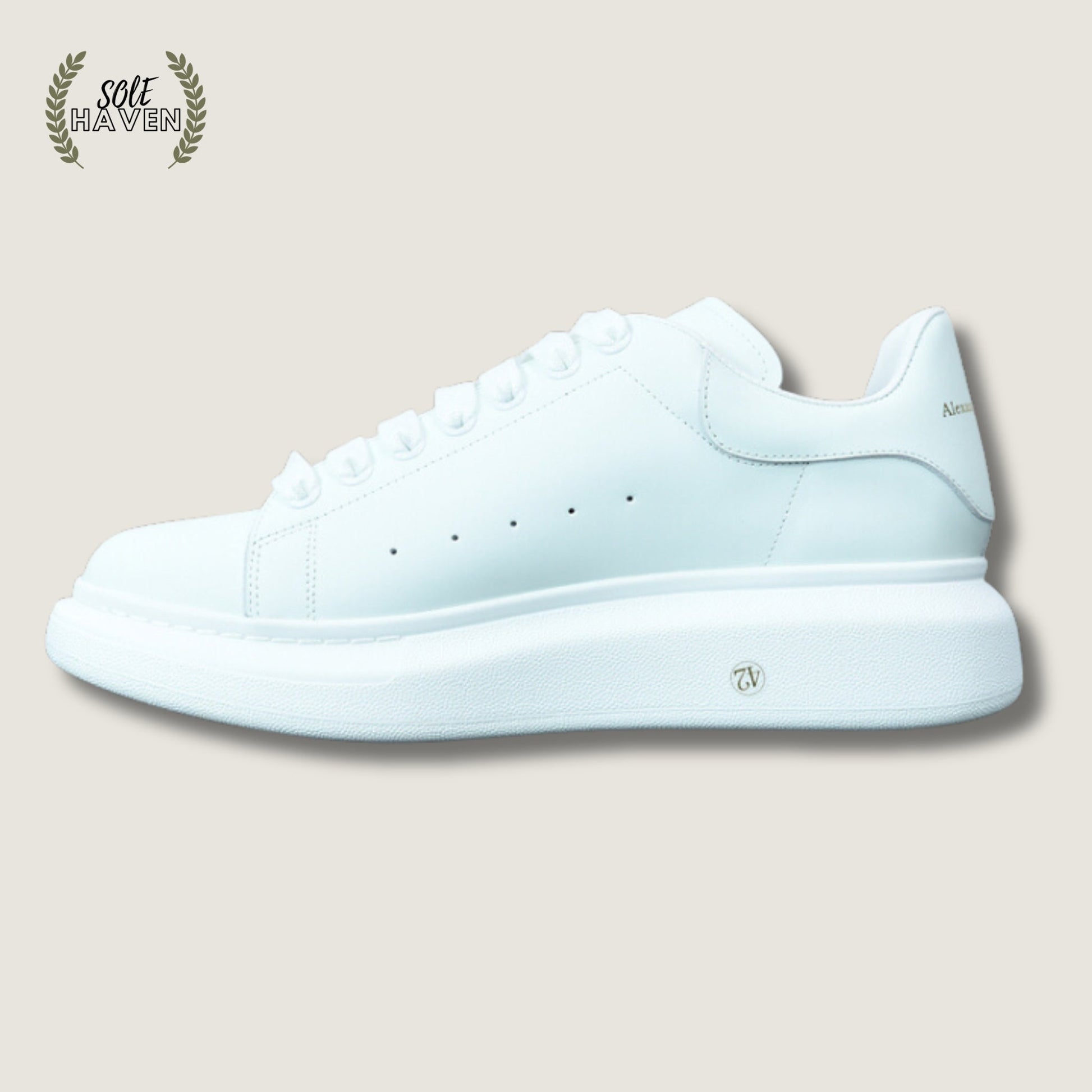 Alexander McQueen Oversized Sneakers 'Triple White' - Sole HavenShoesAlexander McQueen