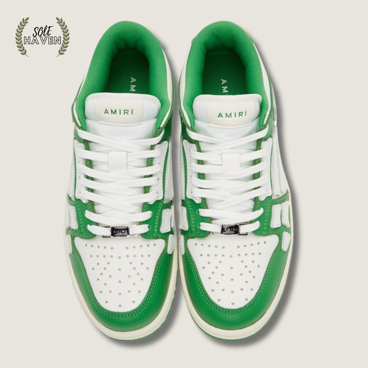 Amiri Skel Top Low 'Green White' - Sole HavenShoesAmiri