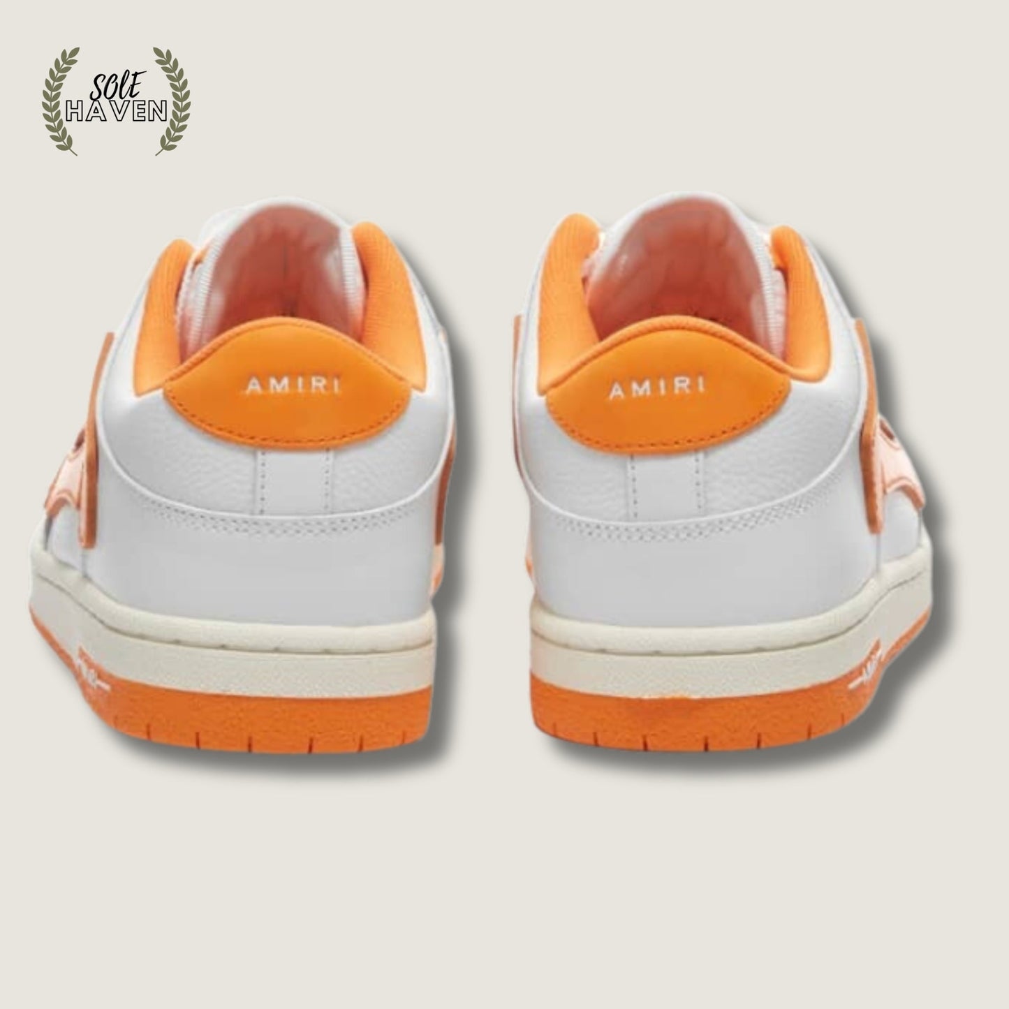 Amiri Skel Top Low 'White Orange' - Sole HavenShoesAmiri