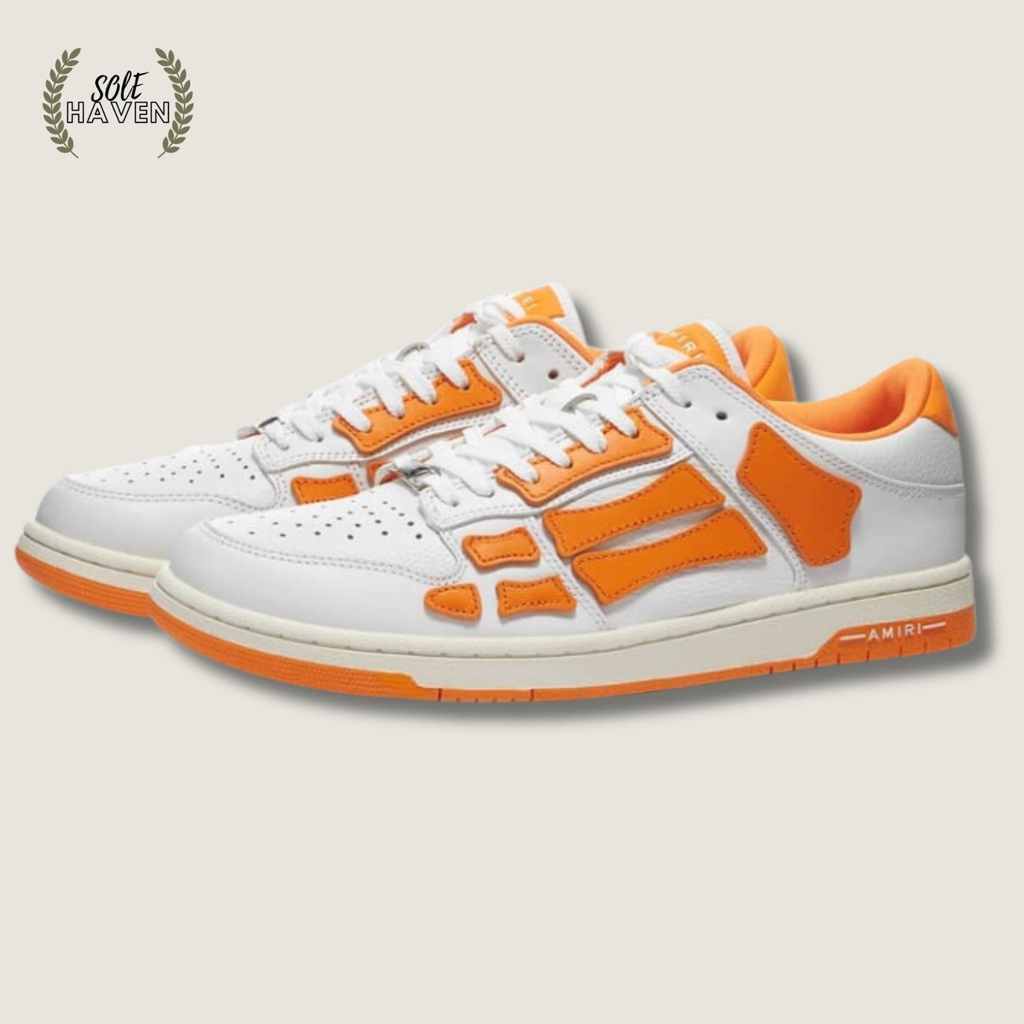 Amiri Skel Top Low 'White Orange' - Sole HavenShoesAmiri