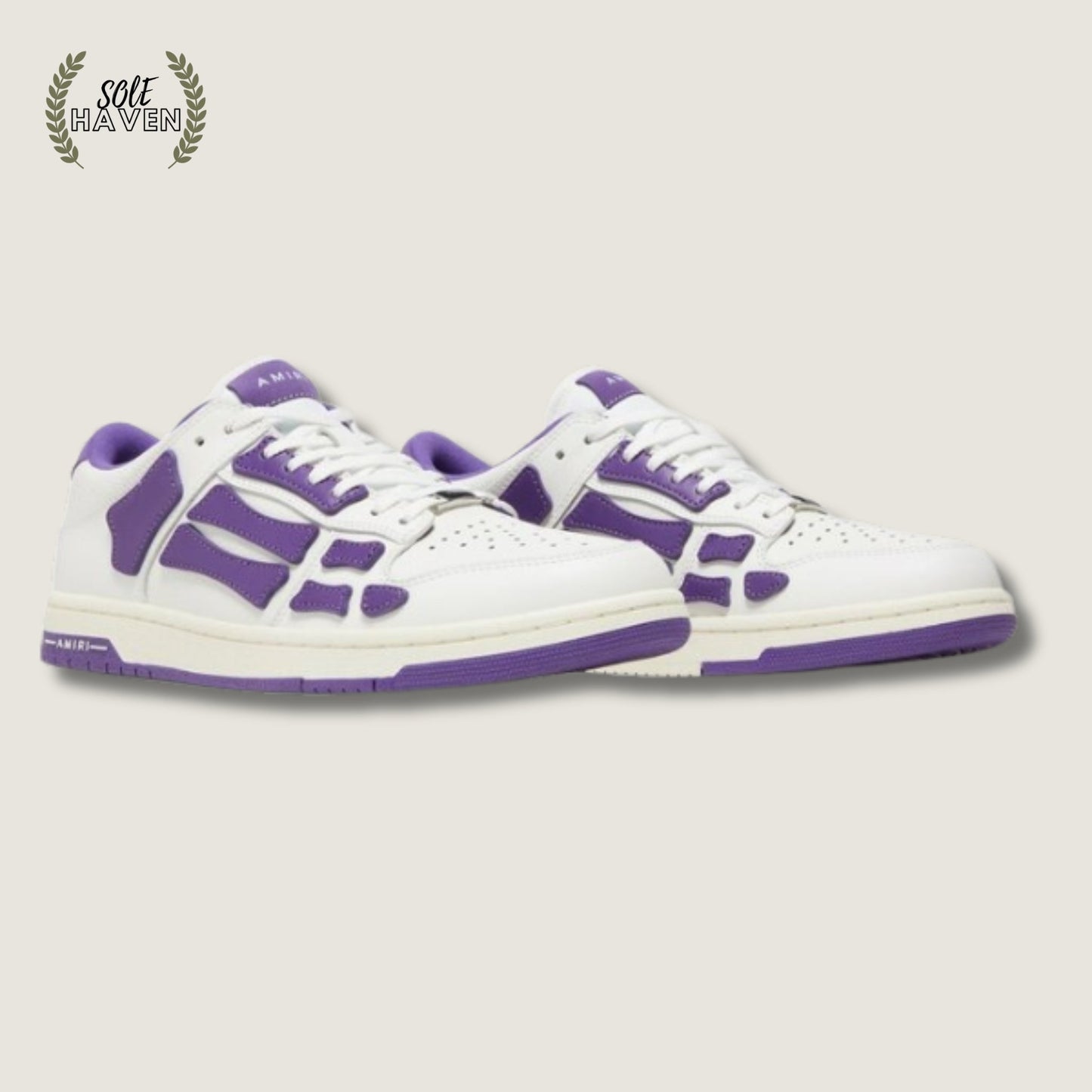 Amiri Skel Top Low 'White Purple' - Sole HavenShoesAmiri