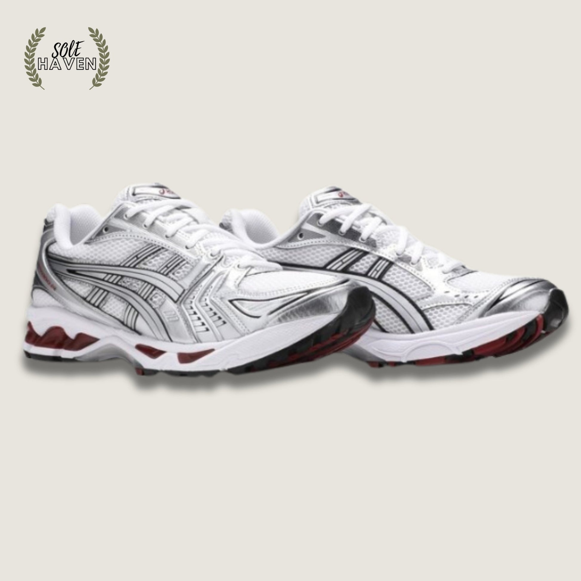 Asics Gel Kayano 14 'Pure Silver Red' - Sole HavenShoesAsics