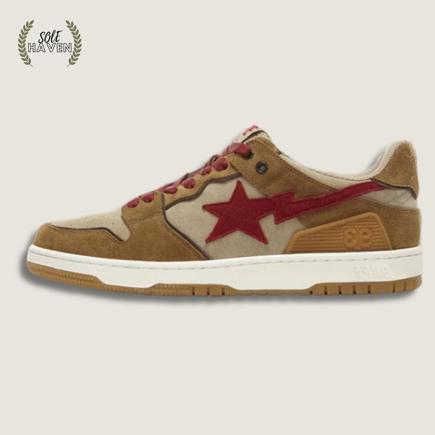 Bape Sk8 Sta Low 'Wheat Red' - Sole HavenShoesBape