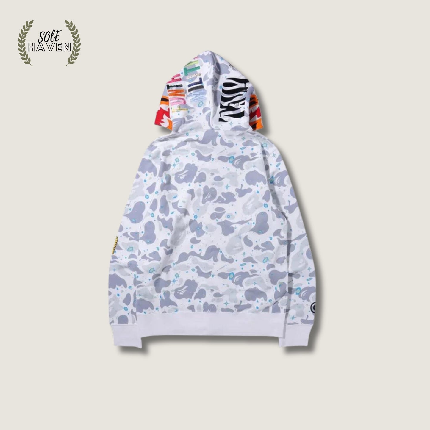 BAPE Space Camo Tiger Full Zip Hoodie 'White' - Sole HavenHoodieBape