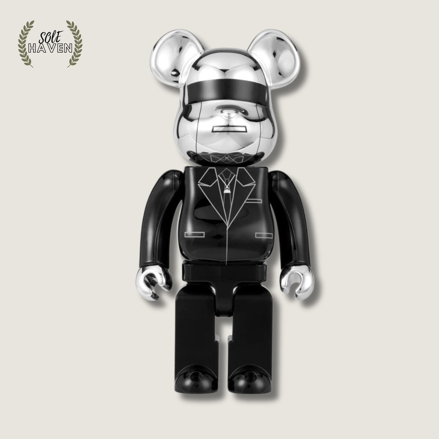 Bearbrick Daft Punk Silver 400% - Sole HavenCollectibleBearbrick