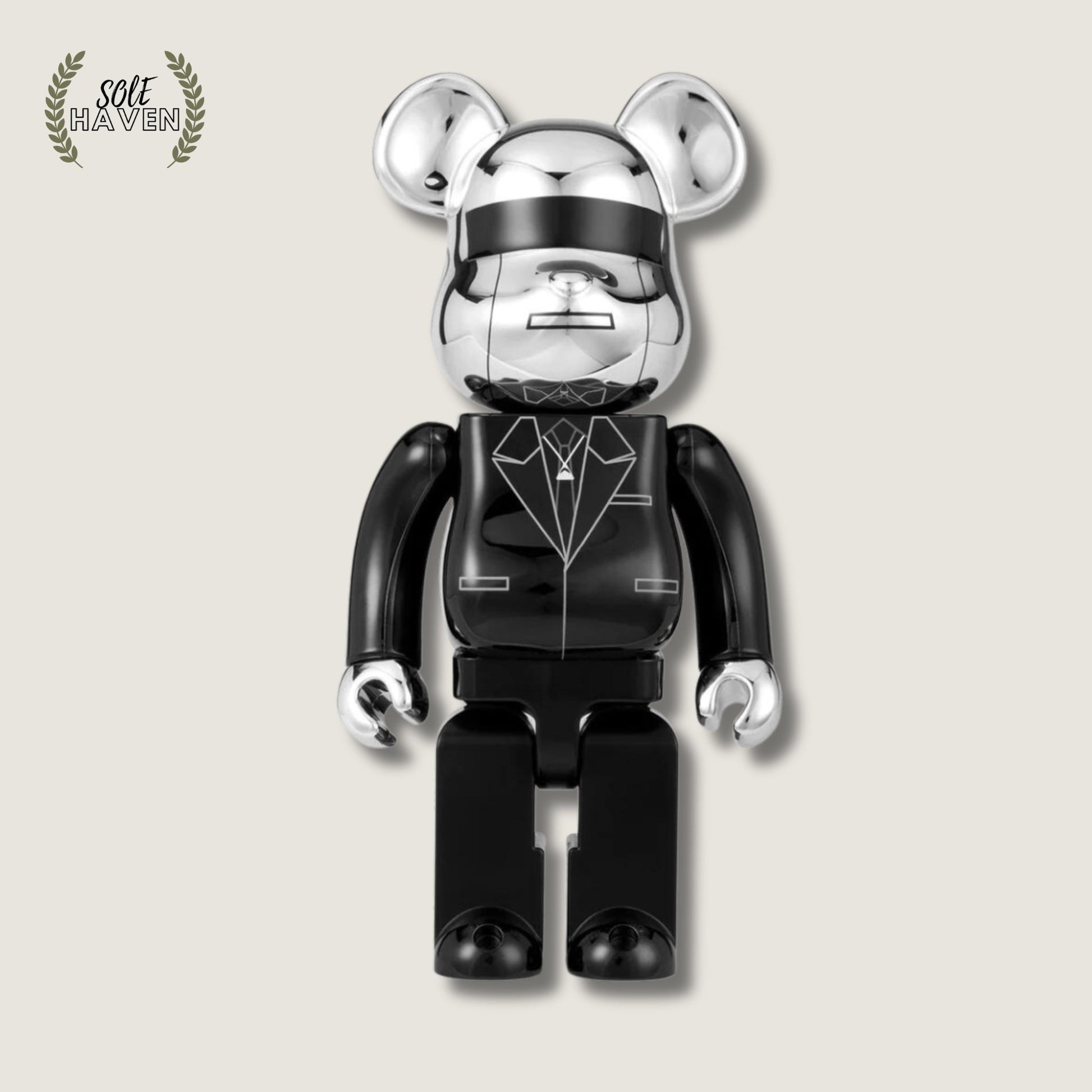 Bearbrick Daft Punk Silver 400% - Sole HavenCollectibleBearbrick