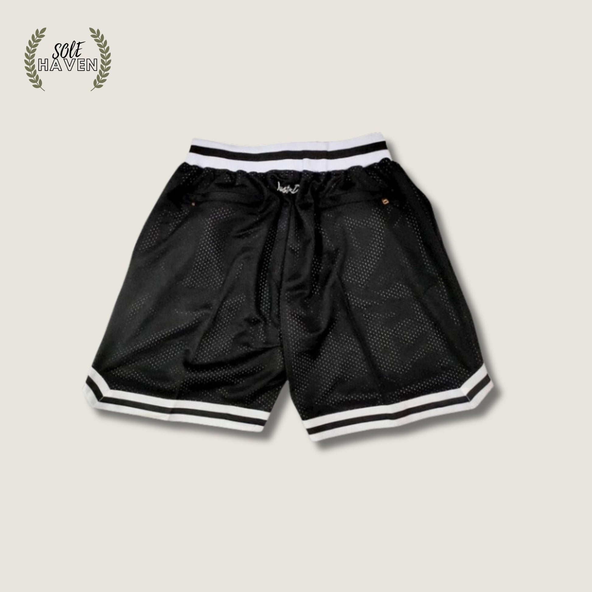 Brooklyn Nets Swingman Black BKLYN Shorts - Sole HavenShortsJust Don