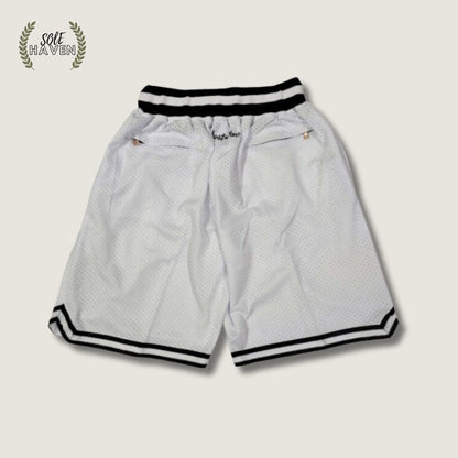 Brooklyn Nets Swingman White BKLYN Shorts - Sole HavenShortsJust Don