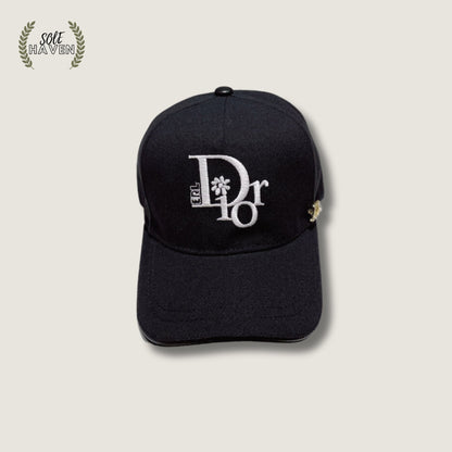 DR Black Flower Baseball Hat - Sole HavenHatDior