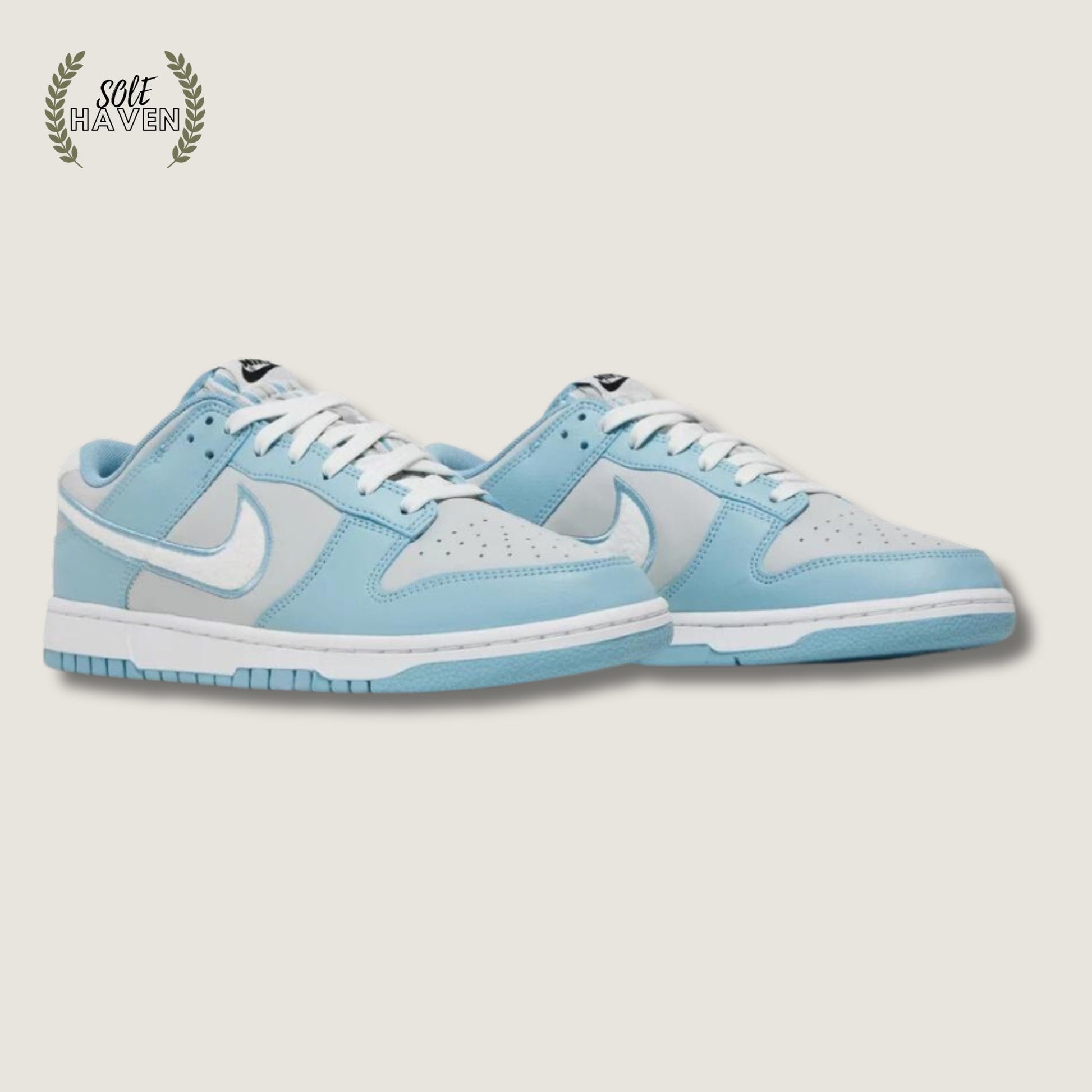 Dunk Low 'Fleece Swoosh - Light Blue' - Sole HavenShoesNike