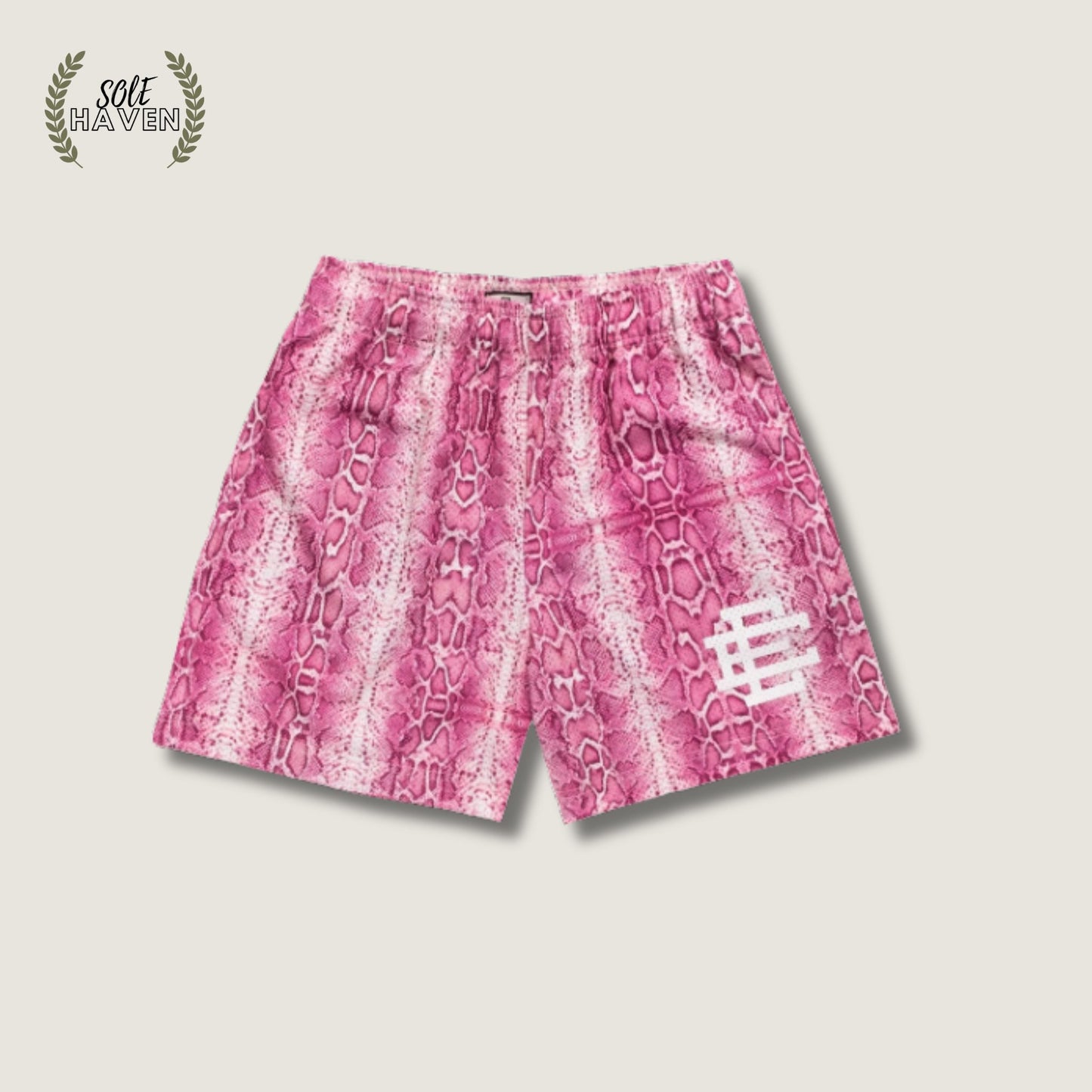 Eric Emmanuel Pink Snakeskin Mesh Shorts - Sole HavenShortsEric Emmanuel