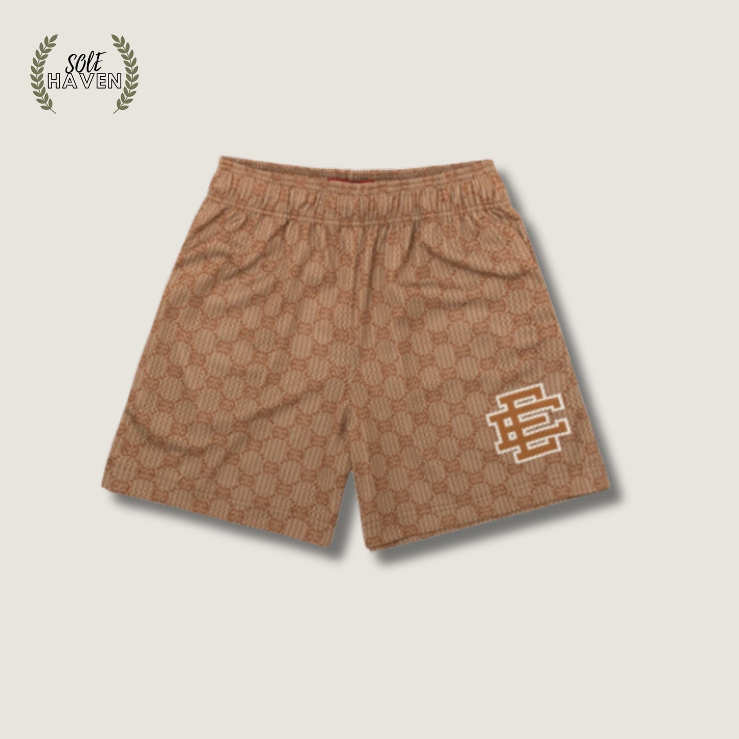 Eric Emmanuel X Gucci Brown Mesh Shorts - Sole HavenShortsEric Emmanuel