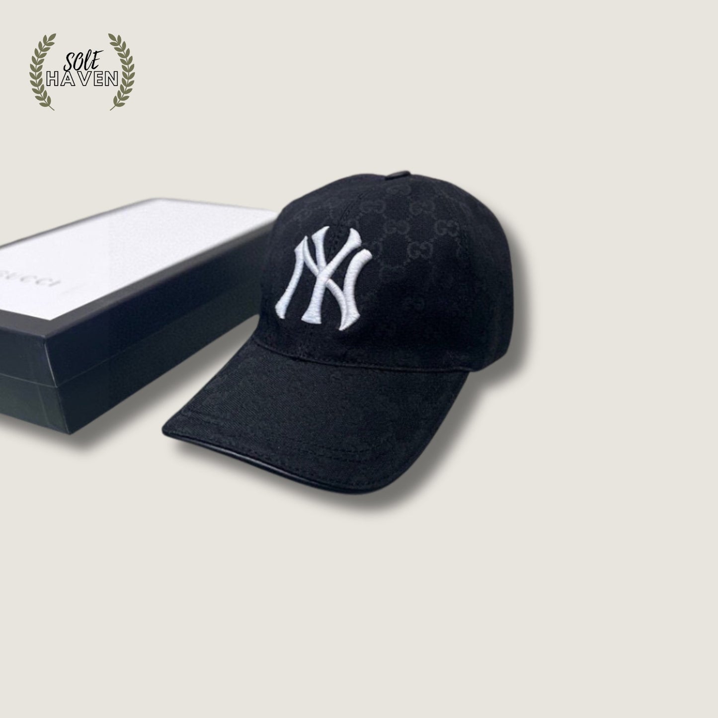 GG Black Yankees Baseball Hat - Sole HavenHatGucci
