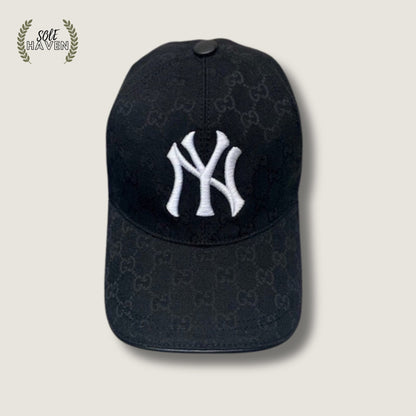 GG Black Yankees Baseball Hat - Sole HavenHatGucci