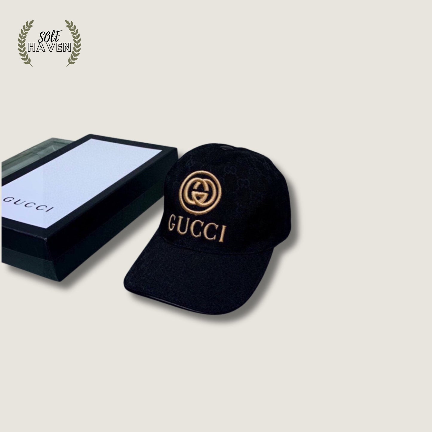 GG Gold Logo Baseball Hat - Sole HavenHatGucci