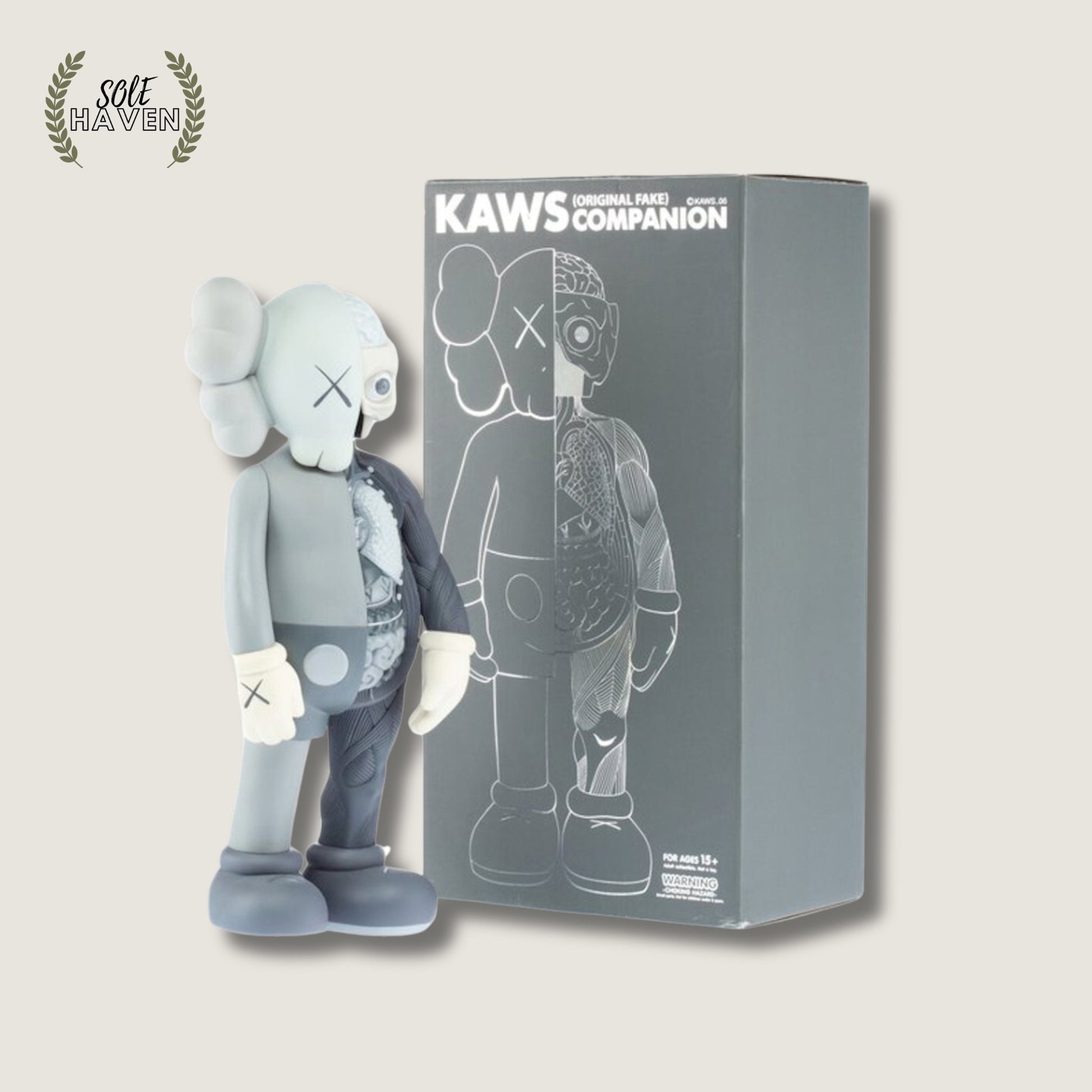 KAWS Dissected Companion Figure Grey - Sole HavenCollectibleKAWS