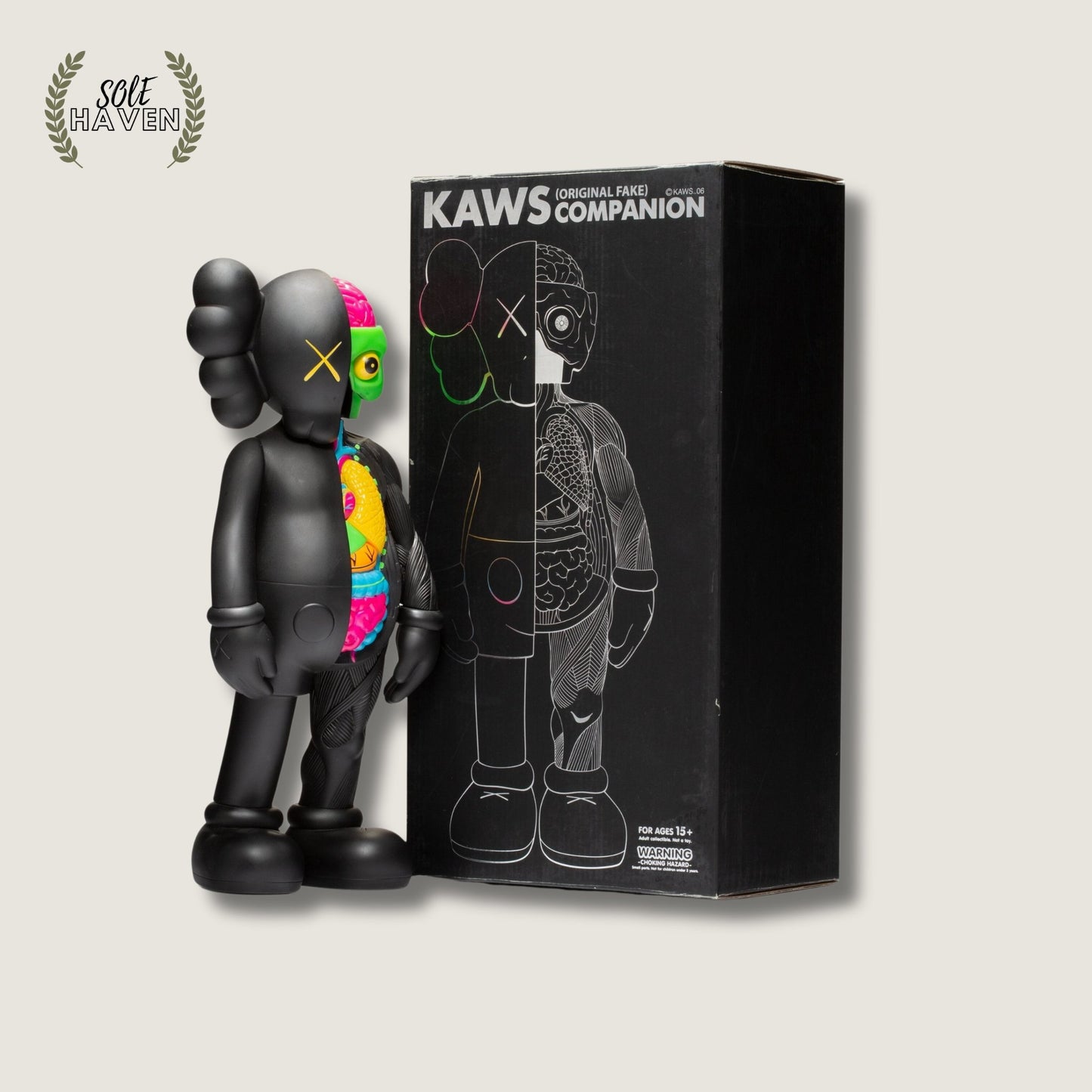 KAWS Dissected Companion Vinyl Figure Black - Sole HavenCollectibleKAWS