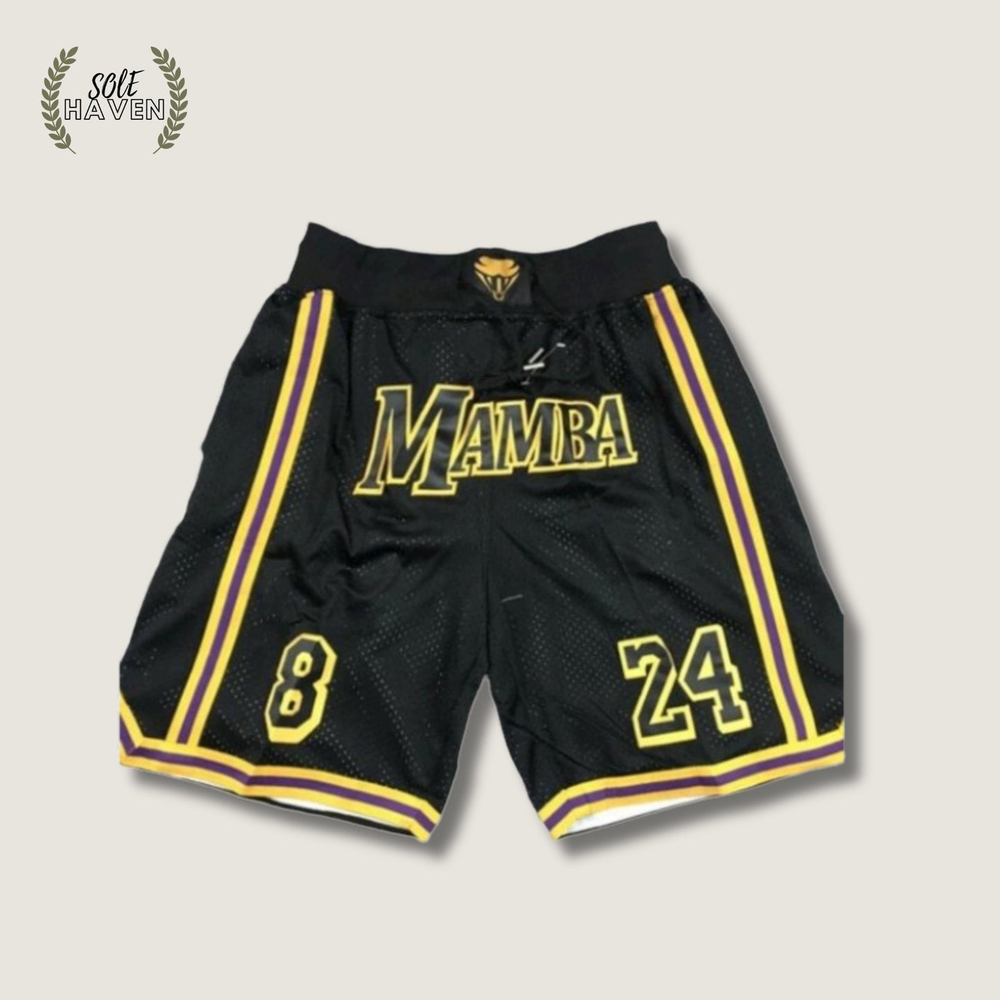 Los Angeles Lakers Black Mamba Edition Swingman Shorts - Sole HavenShortsJust Don