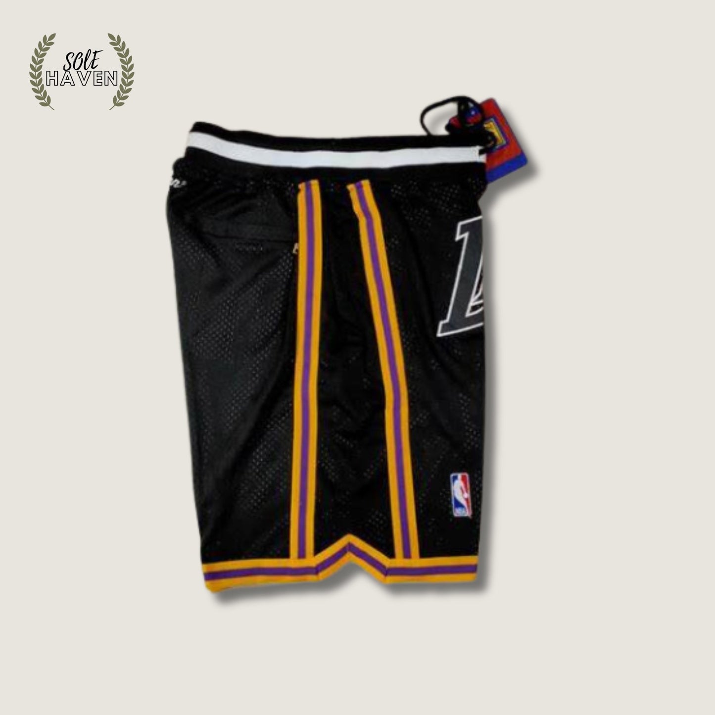 Los Angeles Lakers Black Throwback Edition Shorts - Sole HavenShortsJust Don