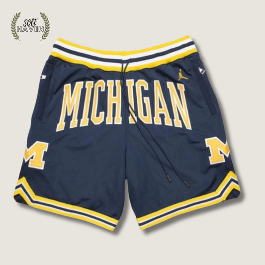 Michigan Uni Navy Throwback Swingman Shorts - Sole HavenShortsJust Don