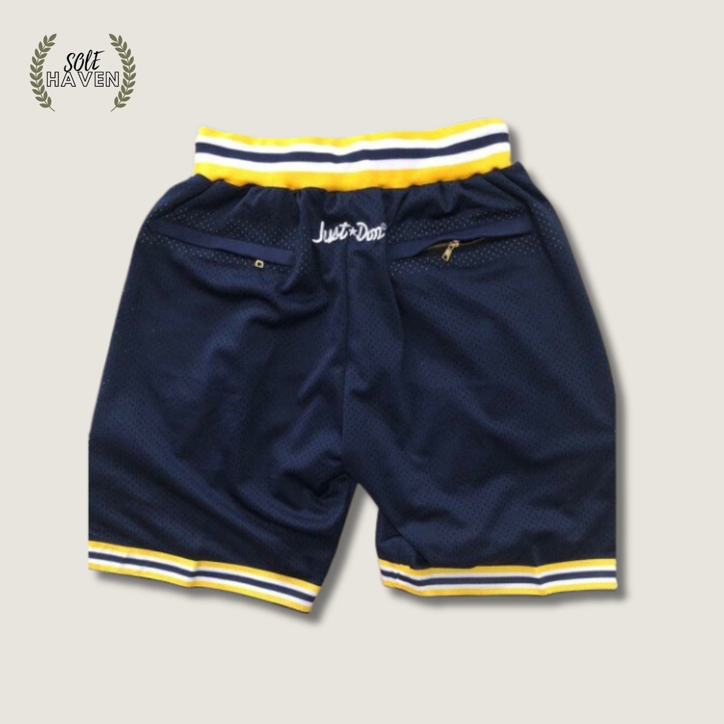 Michigan Uni Navy Throwback Swingman Shorts - Sole HavenShortsJust Don