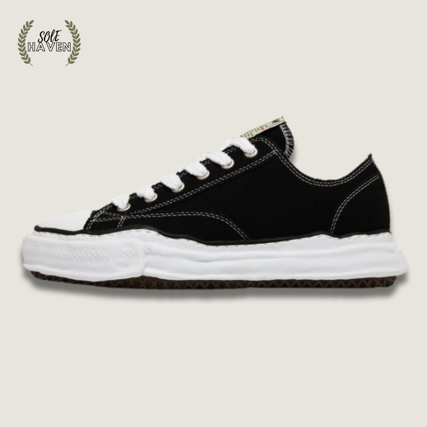 Mihara Yasuhiro Canvas Low 'Black' - Sole HavenShoesMihara Yasuhiro