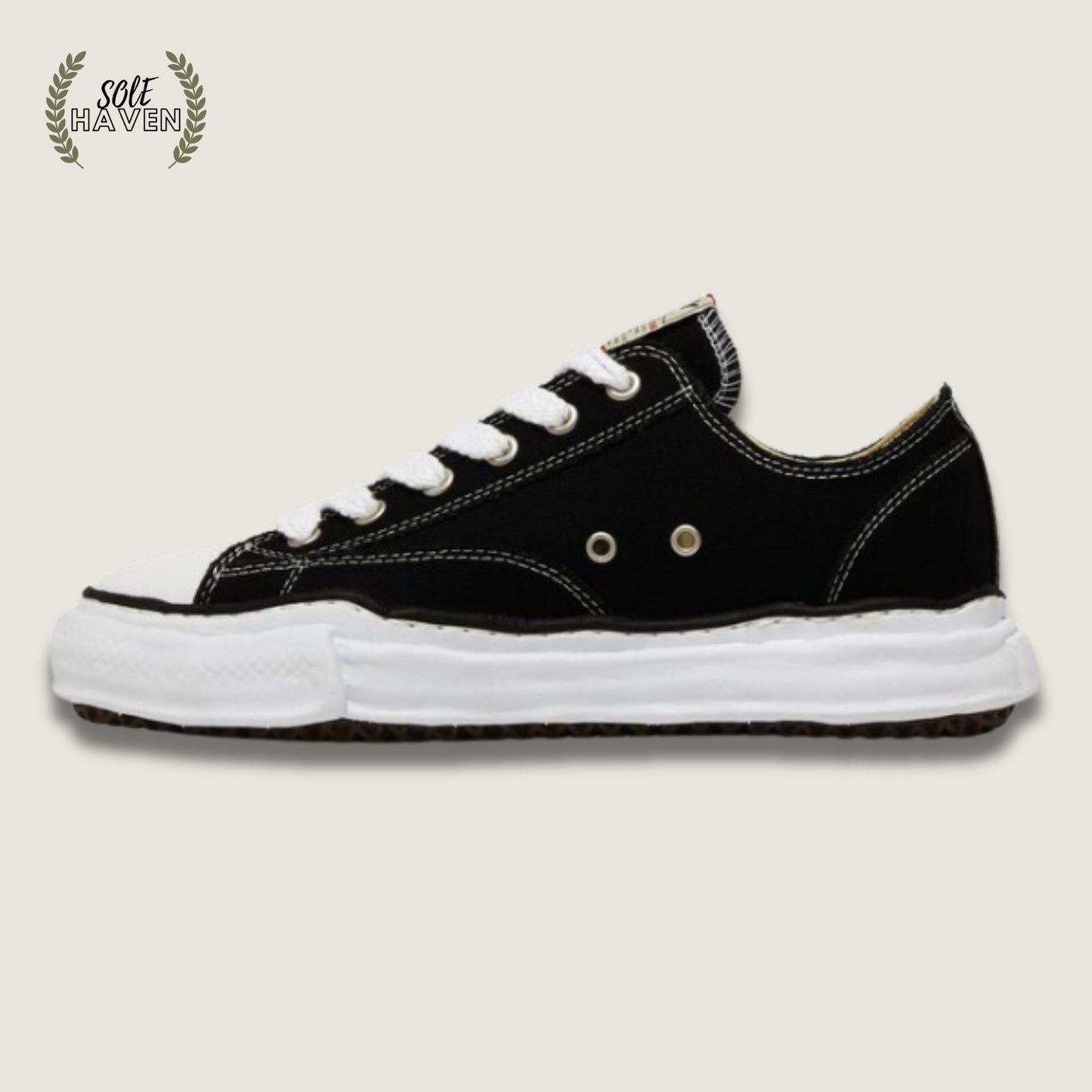 Mihara Yasuhiro Canvas Low 'Black' - Sole HavenShoesMihara Yasuhiro